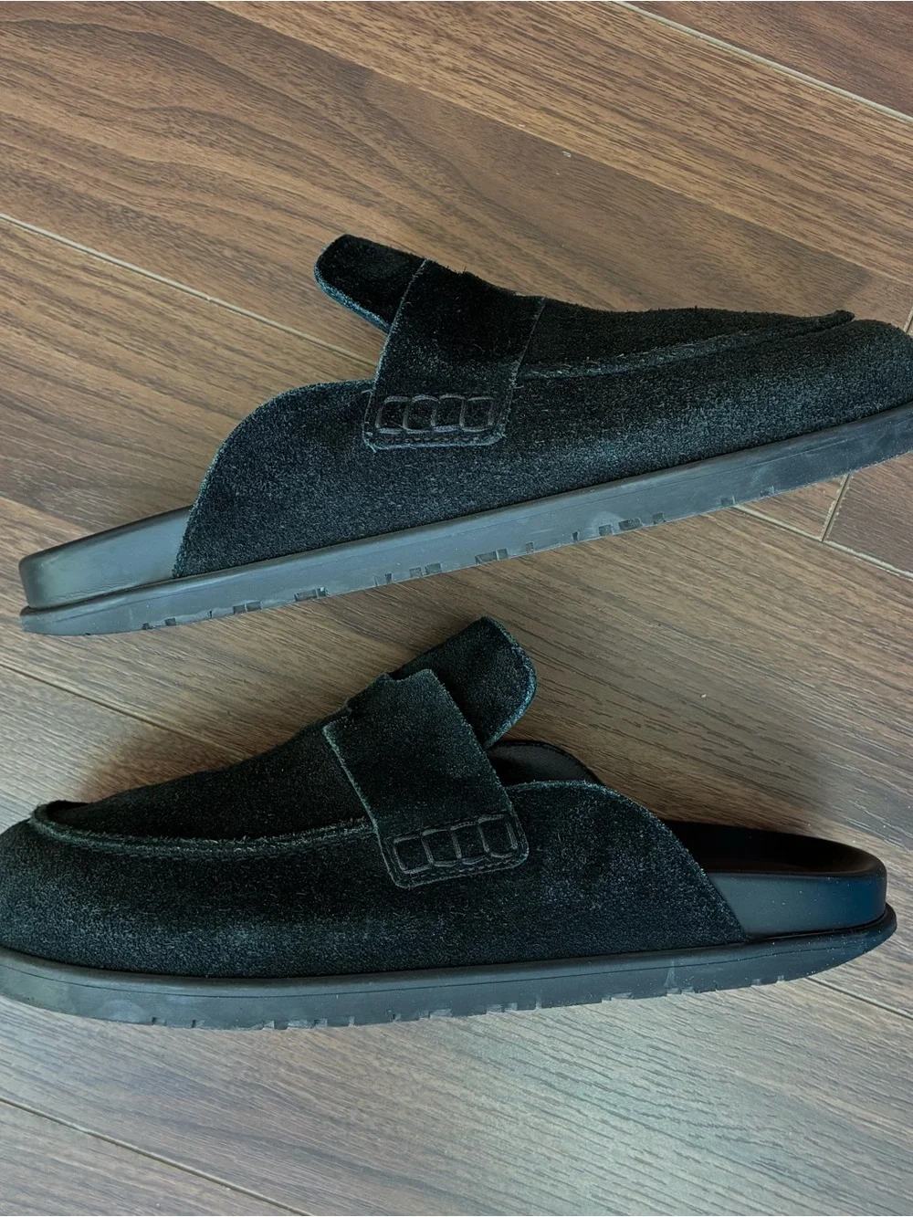 Hermes Black Suede Go Mule